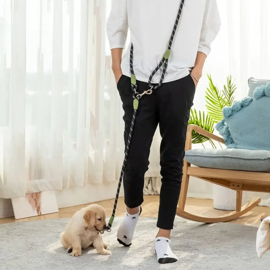Man running with hands free dog leash