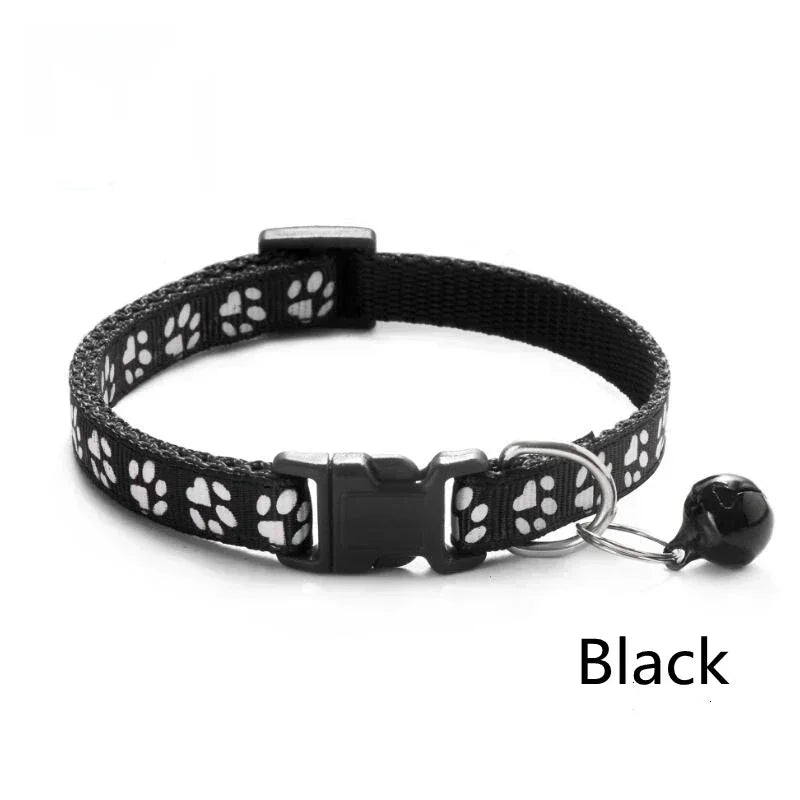 Adjustable Dog & Cat Collar with Bell – Personalized Pet Neck Ring