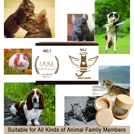Personalized Wooden Pet Memory Box – Custom Carved Name