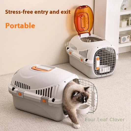 Ventilated pet carrier for cats and small dogs