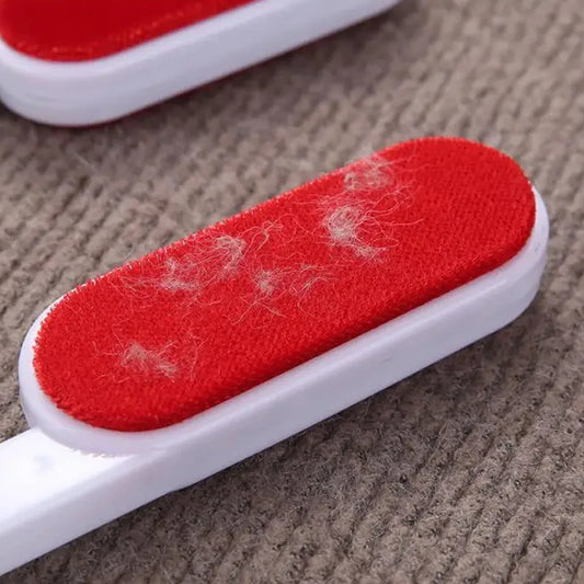 2-Sided Lint Remover Brush – Self-Cleaning Pet Hair Remover for Clothes, Sofa, Carpet – Reusable Cat & Dog Fur Roller