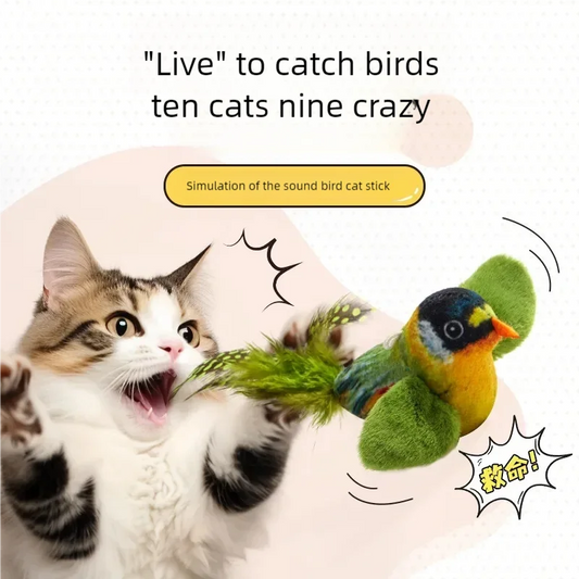 Plush Bird Cat Toy – Interactive Sounding Bird Toy for Cats (Durable & Fun)