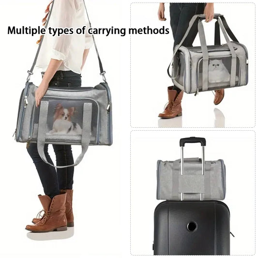 dog cat travel tote foldable carrier