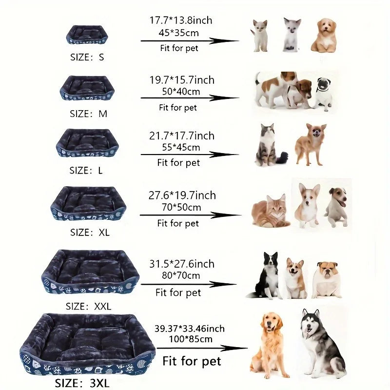 Luxury Soft Pet Bed for Dogs & Cats – Cozy Washable Sofa Basket for Small, Medium, and Large Pets