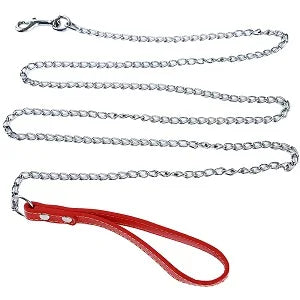Dog leash made of strong steel chain