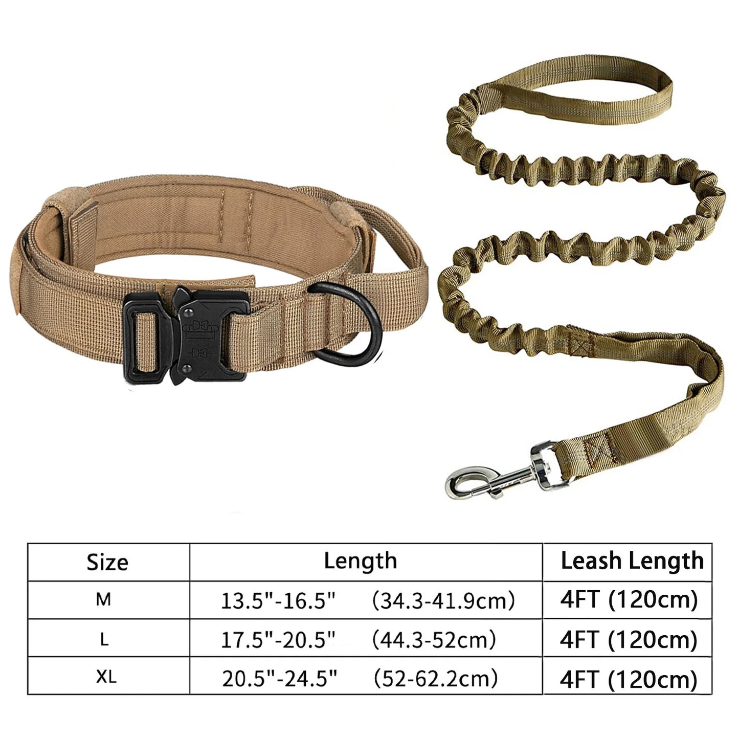 Tactical Dog Collar & Leash – Adjustable & Durable