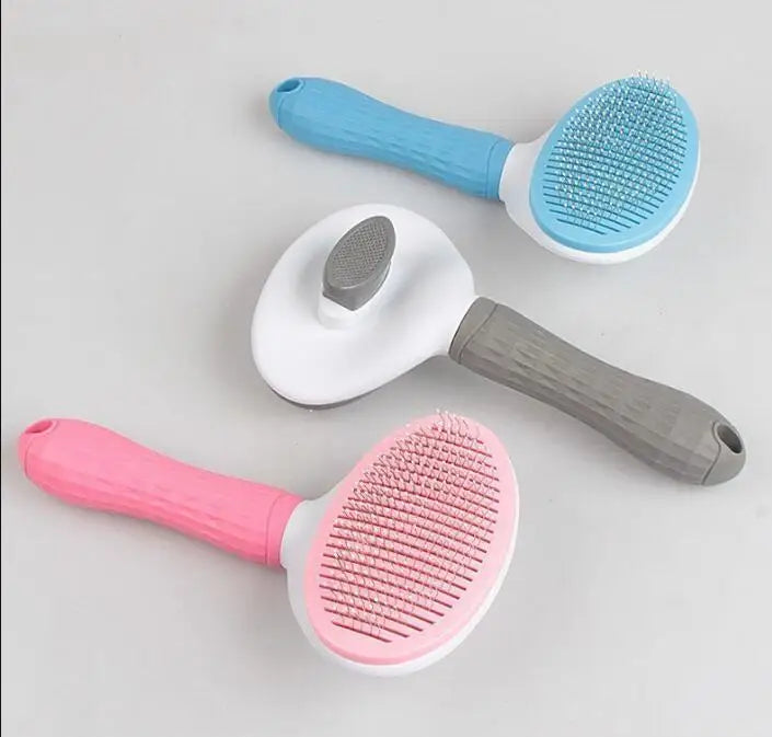Self-Cleaning Pet Grooming Brush – Stainless Steel Comb for Dogs & Cats