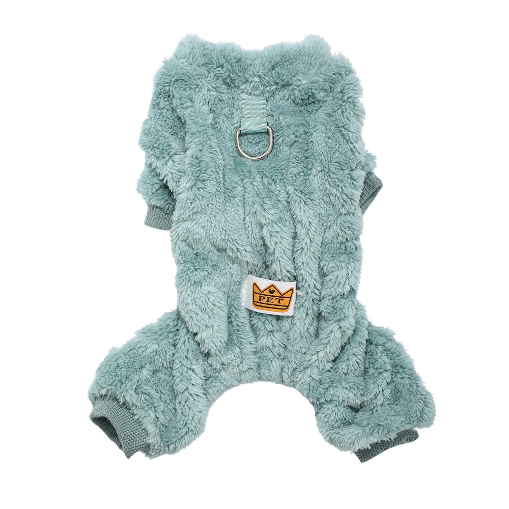 Winter Pet Jumpsuit – Soft Fleece Pajamas for Dogs & Cats