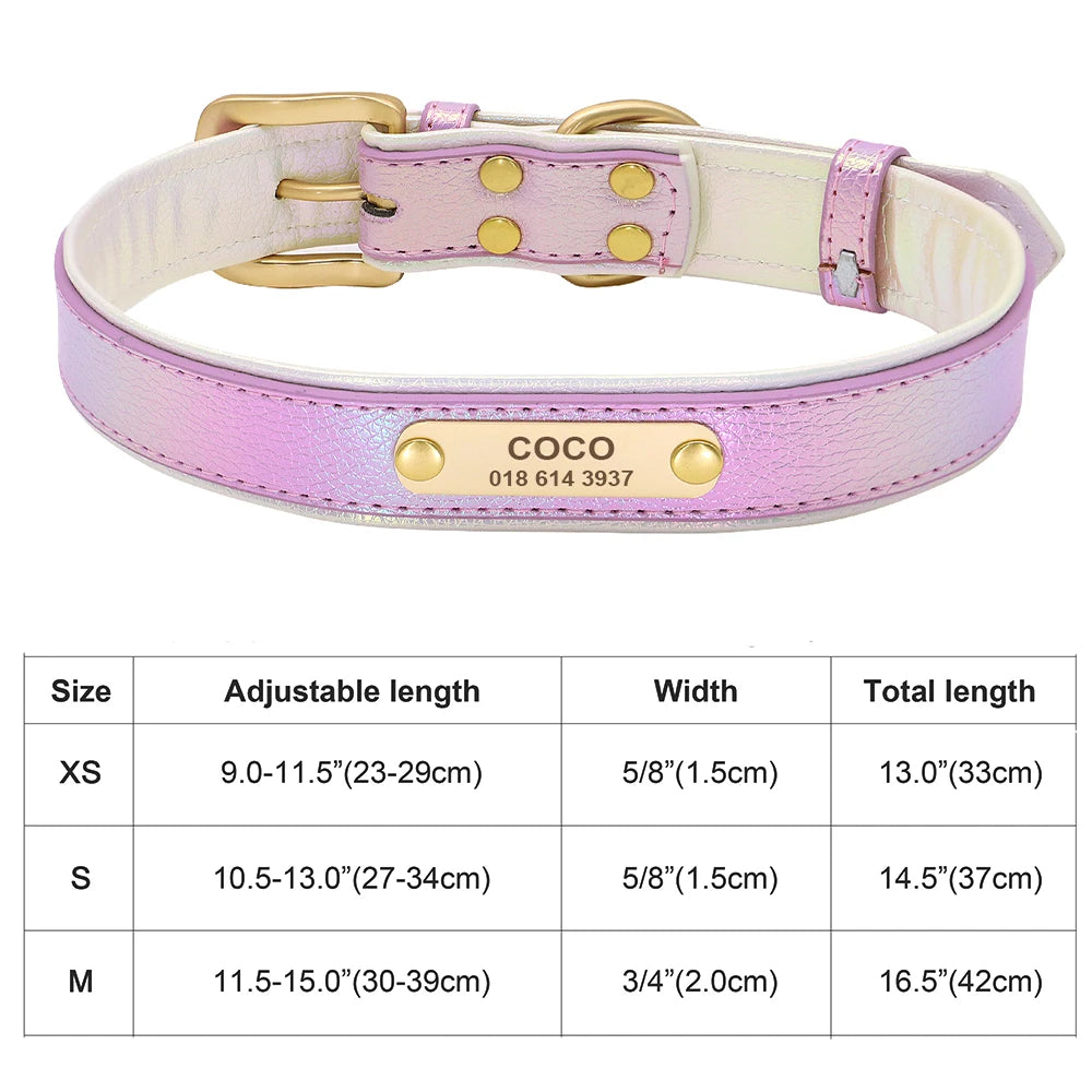 Personalized Cat & Dog Collar with Crystal Rhinestones – Adjustable Collar with Custom Engraved Anti-Lost ID Tag