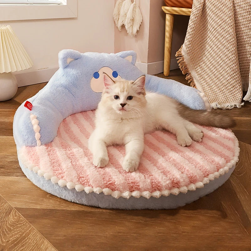 Hoopet Cat Bed Pad Cushion – Soft Velvet Pet Bed for Cats & Small Dogs