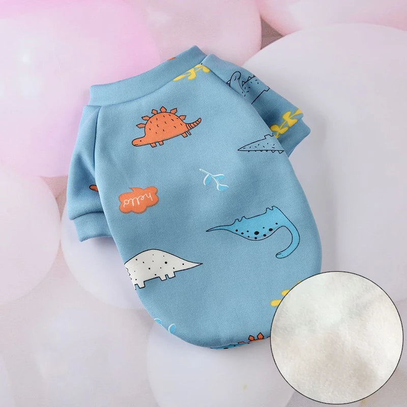 Winter Warm Dog Clothes – Cute Hoodies for Small Dogs & Cats