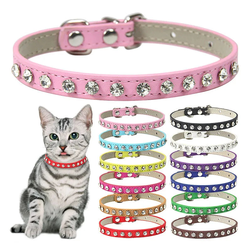 Rhinestone bling pet collar for cats and dogs
