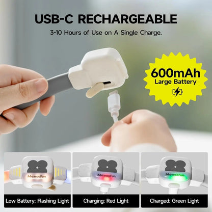 Rechargeable LED Dog Collar - Waterproof Light-Up Safety Necklace for Night Walks, 6 Flashing Modes, USB Glow Pet Collar