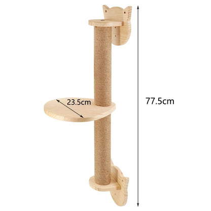 Wall-Mounted Cat Climbing Shelves – Wooden Cat Tree & Playground (Multiple Modules)
