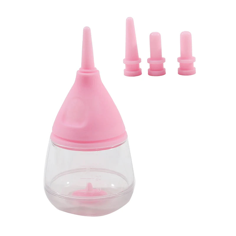 Anti-Choking Pet Nursing Bottle for Puppies & Kittens – Soft Silicone Feeding Tool with Scale Mark & Leakproof Cap