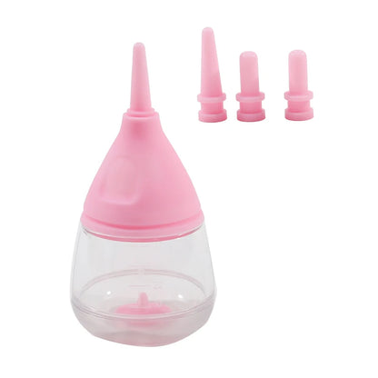 Anti-Choking Pet Nursing Bottle for Puppies & Kittens – Soft Silicone Feeding Tool with Scale Mark & Leakproof Cap