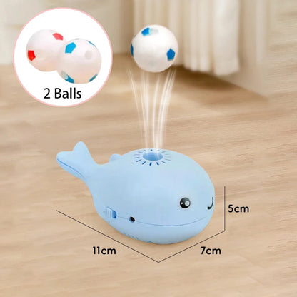 Interactive Whale Cat Toy – USB Floating Ball Pet Game (Blue & Pink)