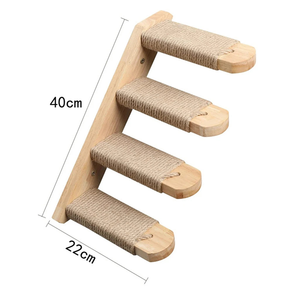 Wall-Mounted Cat Climbing Shelves – Wooden Cat Tree & Playground (Multiple Modules)