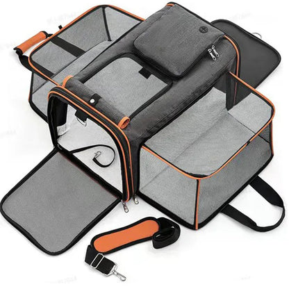 Foldable Cat Carrier – Expandable Travel Tote Bag