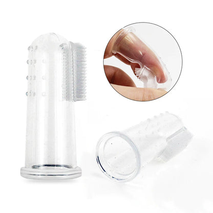Pet Finger Toothbrush – Soft Silicone Dog & Cat Dental Brush for Plaque, Tartar & Bad Breath Removal