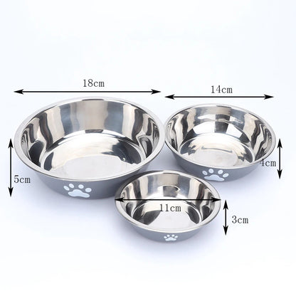 Durable stainless steel cat food bowl