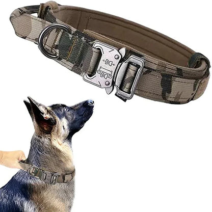 Durable Tactical Dog Collar & Leash Set – Adjustable Military Pet Gear