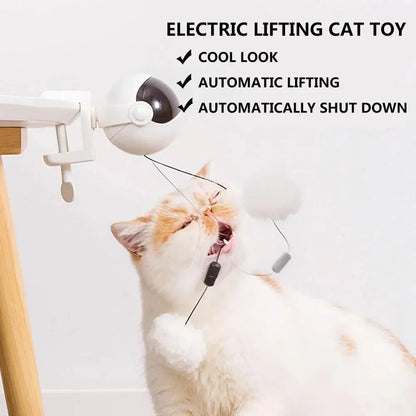 Automatic interactive toy for cats with fluttering ball