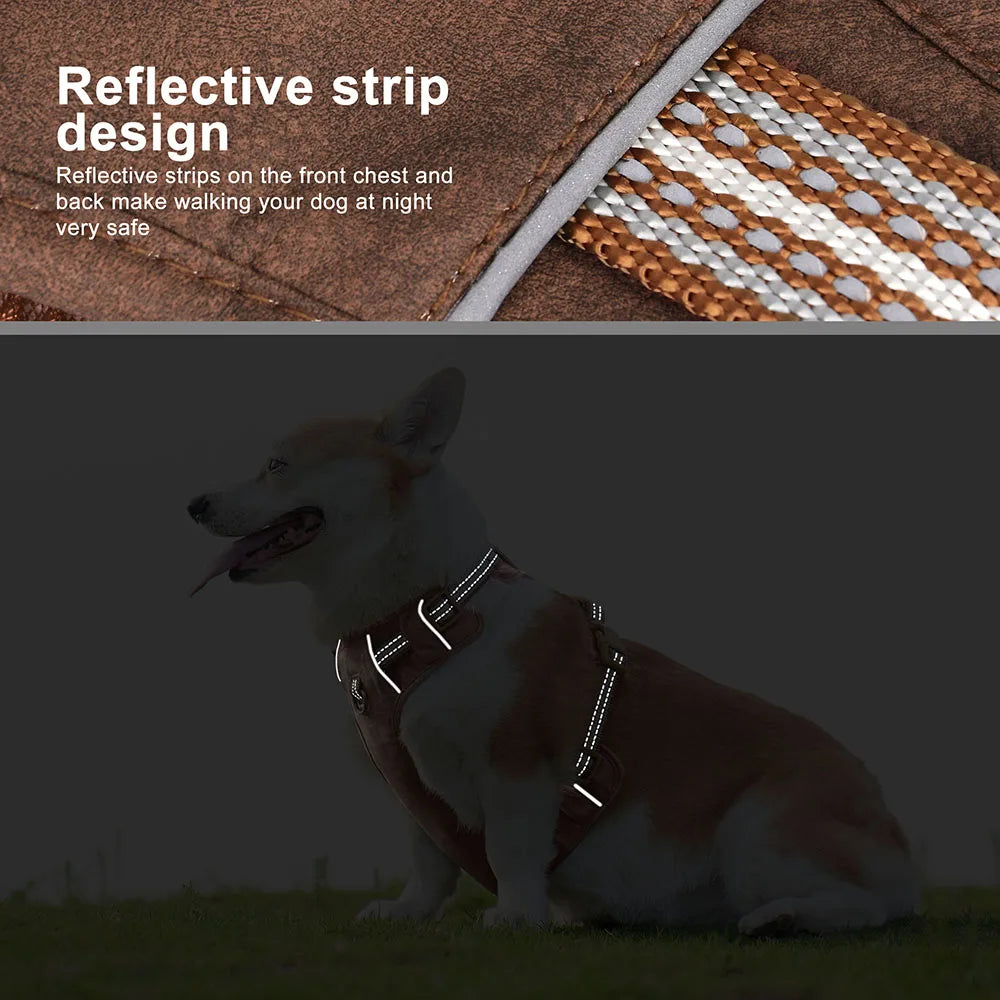 Red waterproof dog harness – training and walking vest