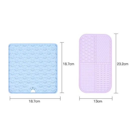 Gray silicone slow feeder pad for dogs and cats