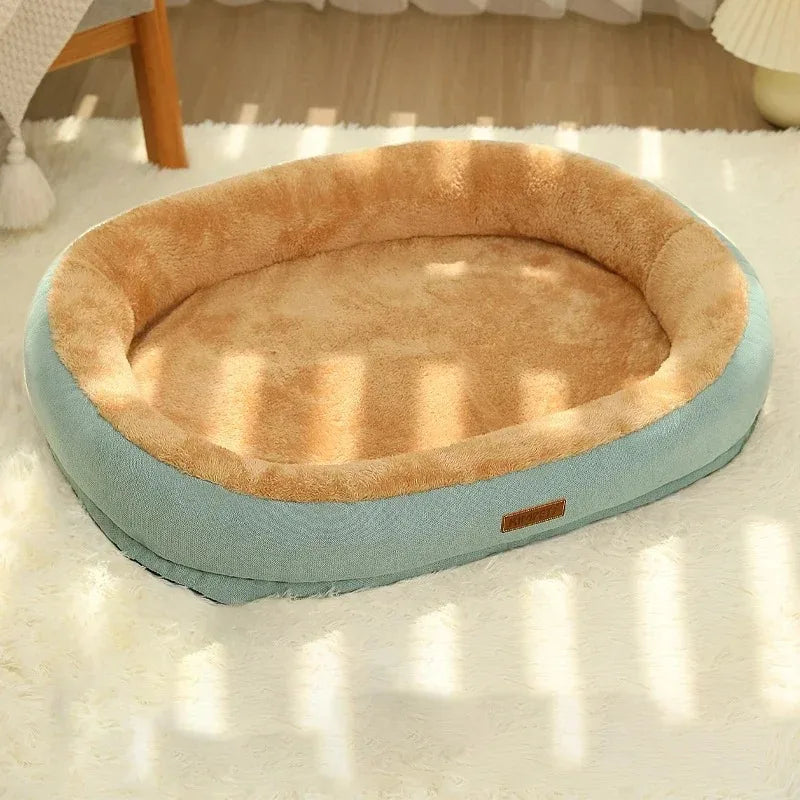 Warm Plush Dog & Cat Bed – Fluffy Winter Pet Bed, Soft Breathable Cushion for Puppies and Kittens