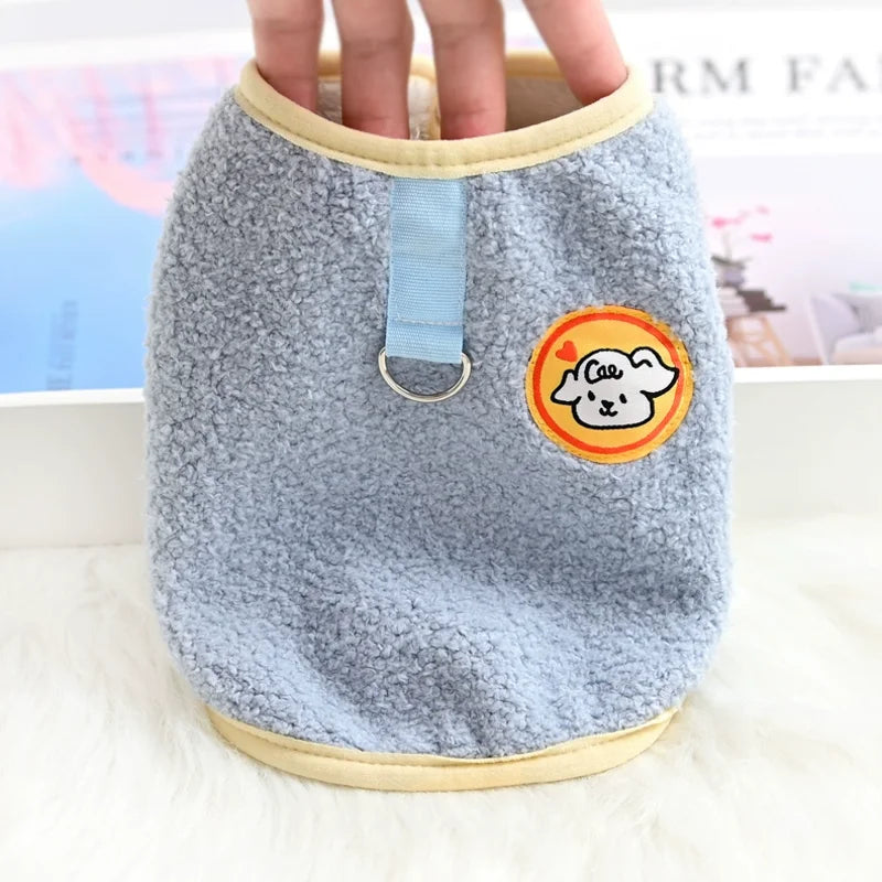 Soft Fleece Dog Jacket – Warm Winter Coat for Small Dogs