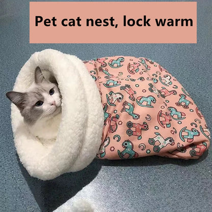 Warm Cat Bed Nest – Cozy Sleeping Bag for Cats & Small Dogs