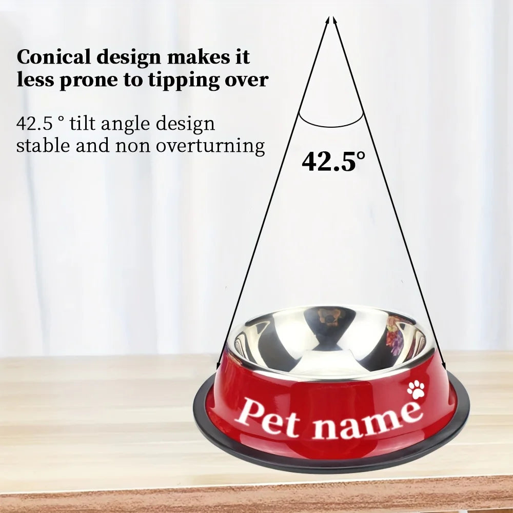 Durable stainless steel custom bowl for pets
