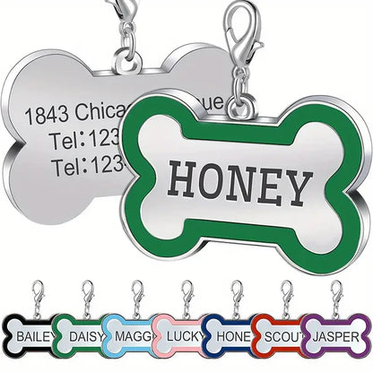 Custom Pet ID Tag – Engraved Metal Dog Name Tag