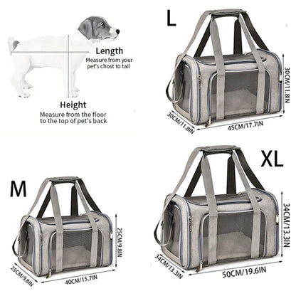 Pet Carrier Bag – Breathable Travel Tote for Dogs & Cats