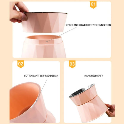 Non-Slip Elevated Cat & Dog Bowl – Stainless Steel Raised Feeding Bowl