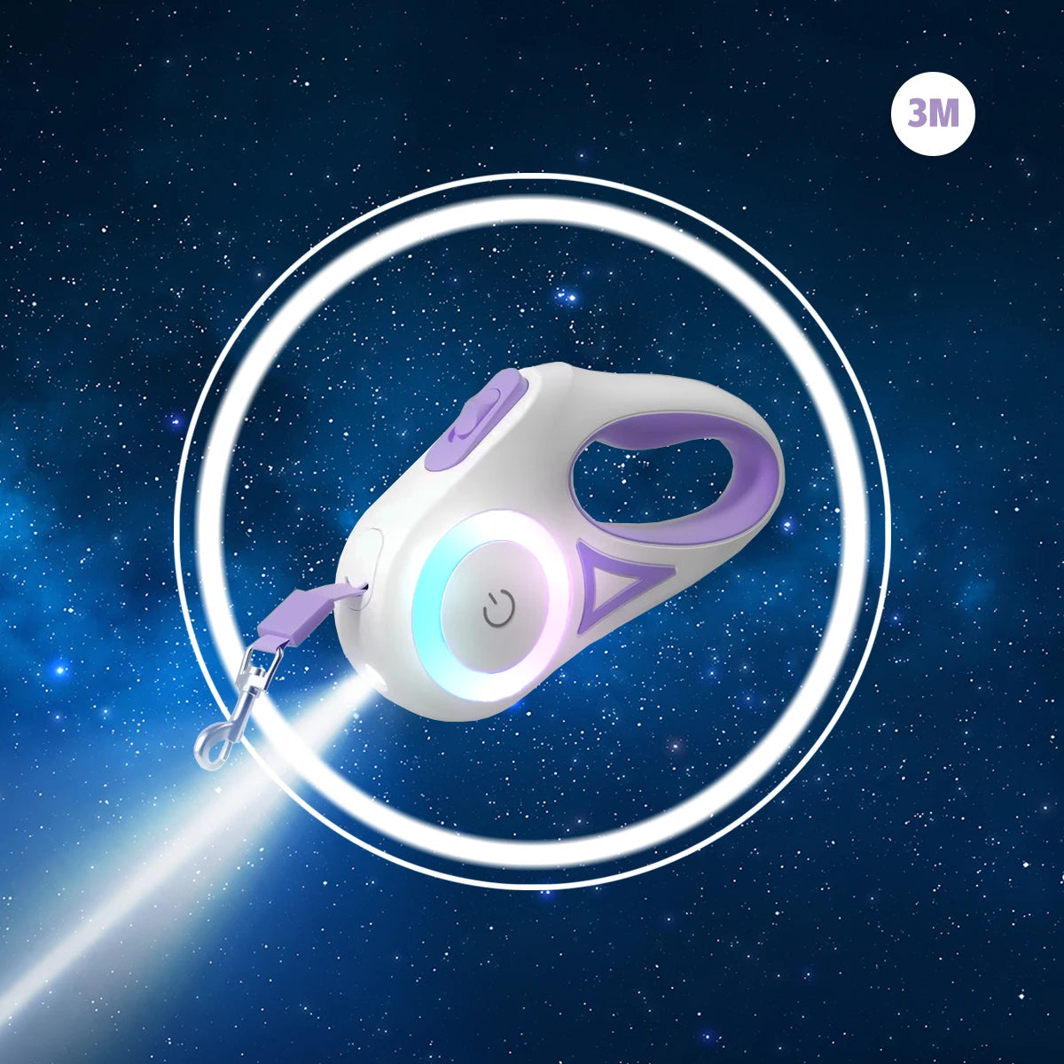 LED Retractable Dog Leash – Light-Up Pet Lead for Safe Walks