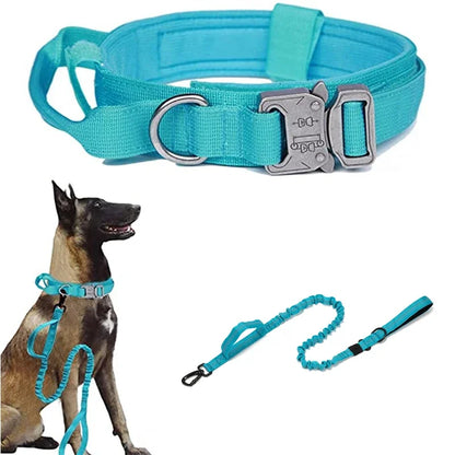 Durable Tactical Dog Collar & Leash Set – Adjustable Military Pet Gear