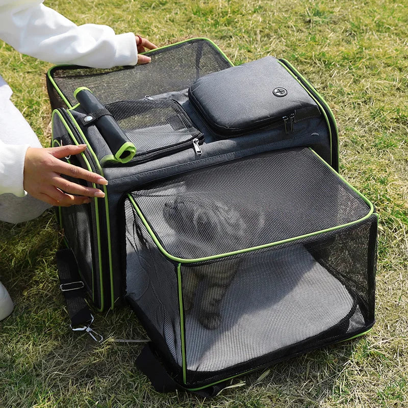 Foldable Cat Carrier – Expandable Travel Tote Bag
