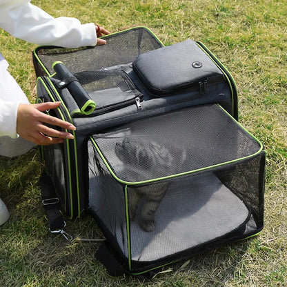 Foldable Cat Carrier – Expandable Travel Tote Bag