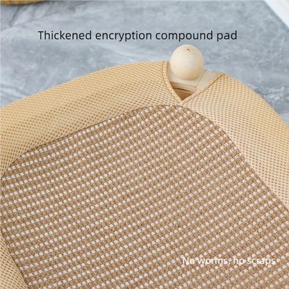 Wear resistant wooden frame with scratch resistant fabric – cat hammock nest bed