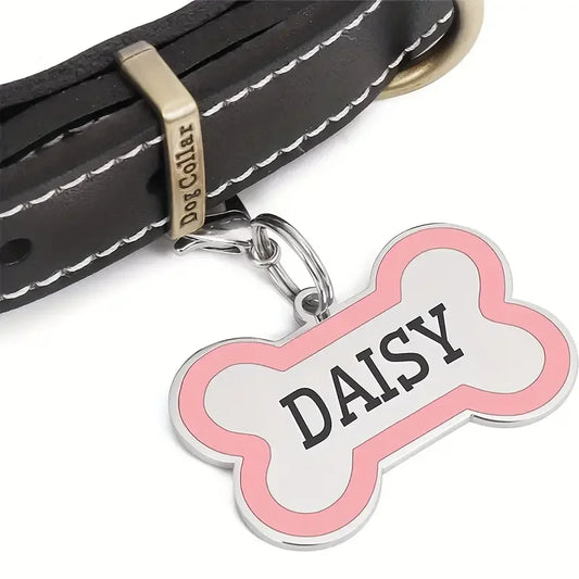 Personalized pet name tag with phone number
