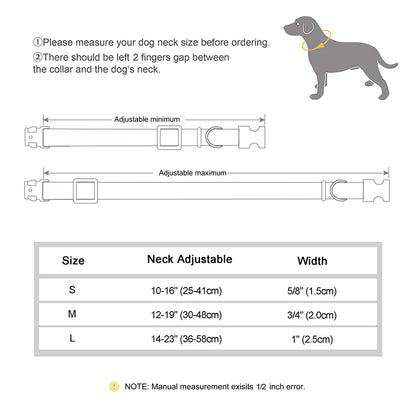 Adjustable Nylon Dog Collar with Floral Print – Soft & Durable Pet Collar for Small, Medium & Large Dogs