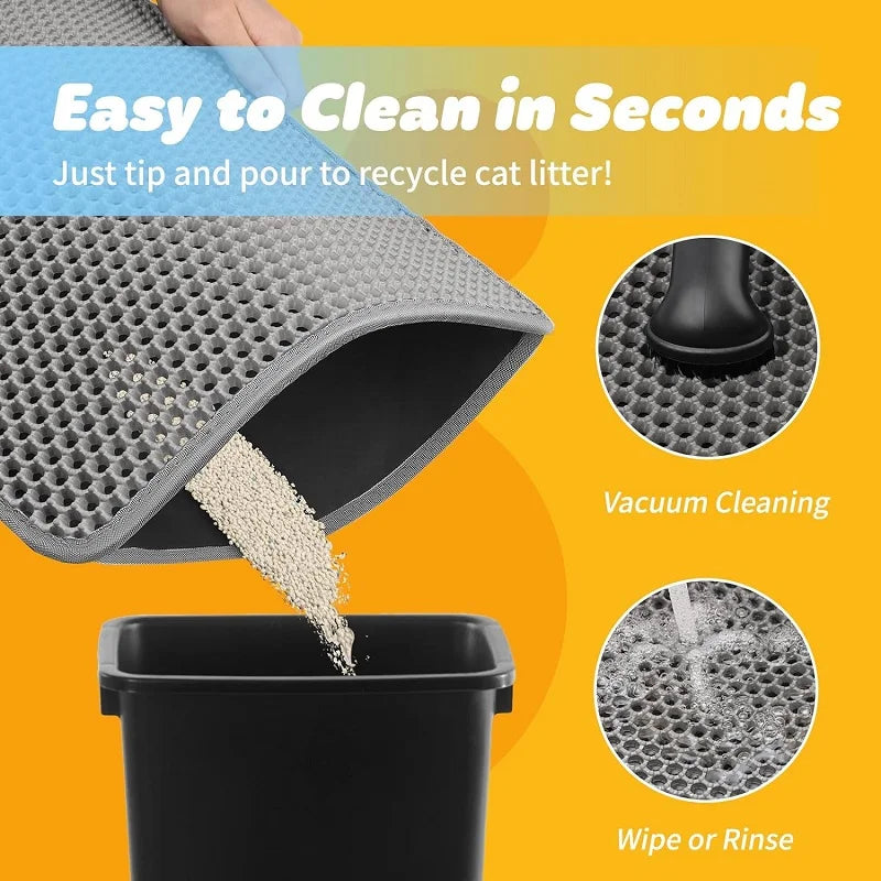 Non-slip waterproof cat litter pad under litter box