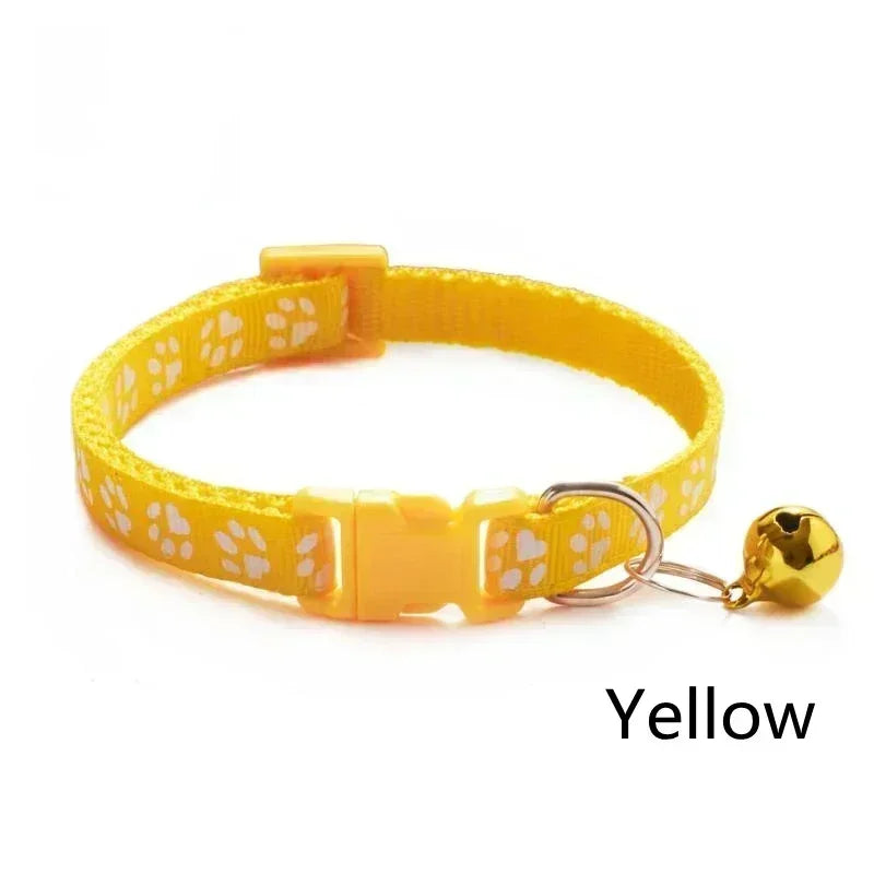 Adjustable Dog & Cat Collar with Bell – Personalized Pet Neck Ring