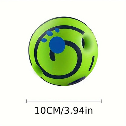 Giggle Wobble Ball Dog Toy – Durable Interactive Chew Ball with Funny Sounds