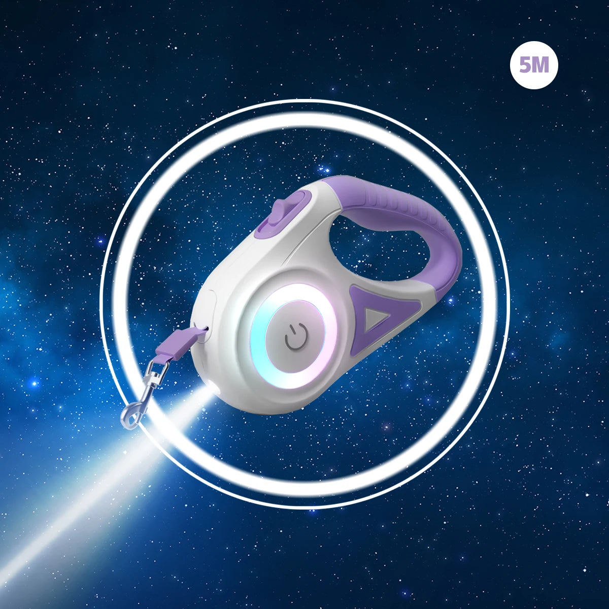 LED Retractable Dog Leash – Light-Up Pet Lead for Safe Walks