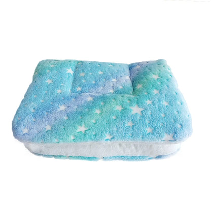 Washable fleece dog bed mat for small pets