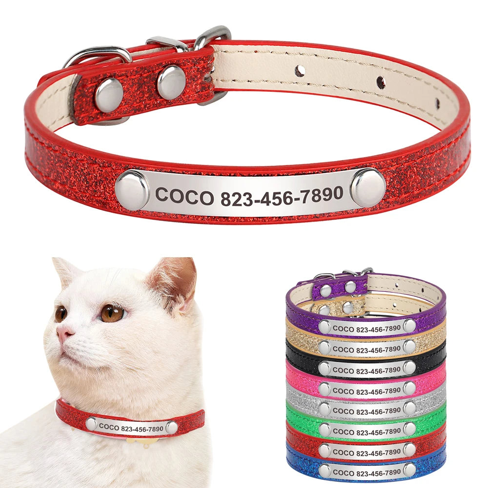 Cover image (Red collar on cat) → "Red bling cat collar with engraved ID tag – personalized pet accessory"