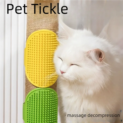 Set of colorful silicone brushes for dogs and cats – grooming accessories